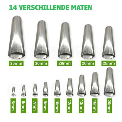 SealMaster Pro – 14-delars munstyckeset i rostfritt stål för en jämn och exakt applicering av tätningsmedel