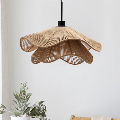 Boho Jute Lampskärm Naturlig Elegans för Stilren Heminredning
