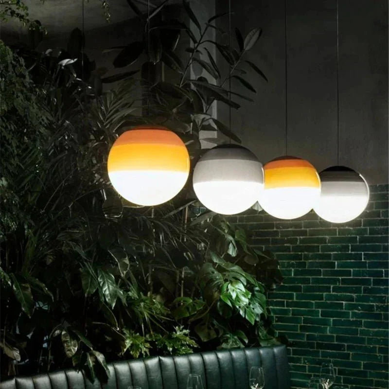 Gradient Glass Pendant Light | Färgglad Glas Taklampa Ø15‑20 cm | Unisex | Modern Look | Brick by Brick London