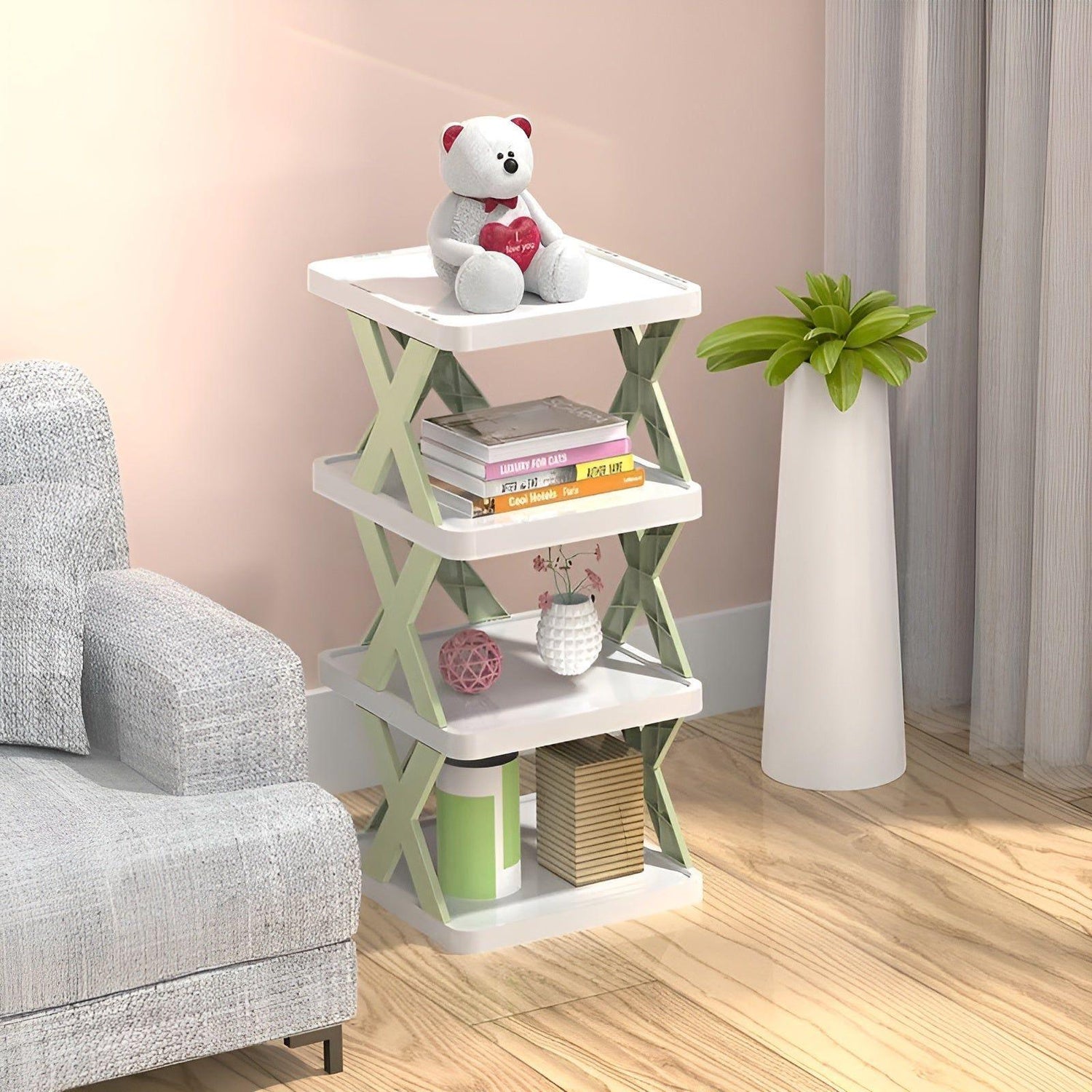 FlexiRack Skororganisatör - Multifunktionell Flerlagrig Fällbar Skohylla