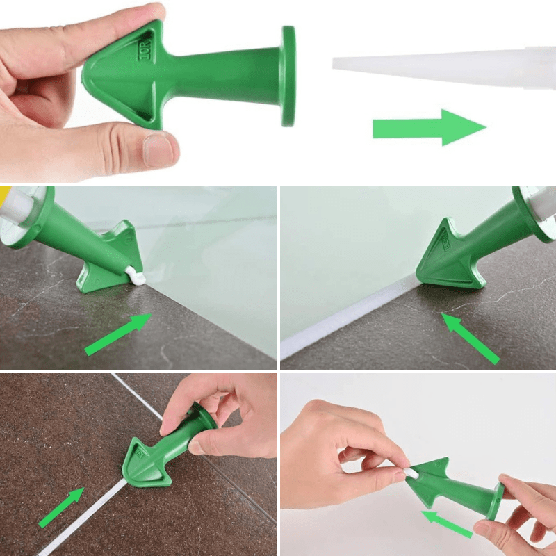 Silikon Omedelbar Sprutverktyg Set – Droppfria Tätningsmunstycken för Fönster, Dörrar &amp; Badkar