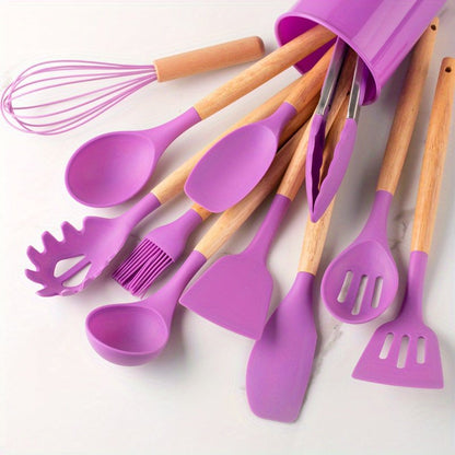 Köksredskap Set Silikon Non-Stick Matlagningsverktyg
