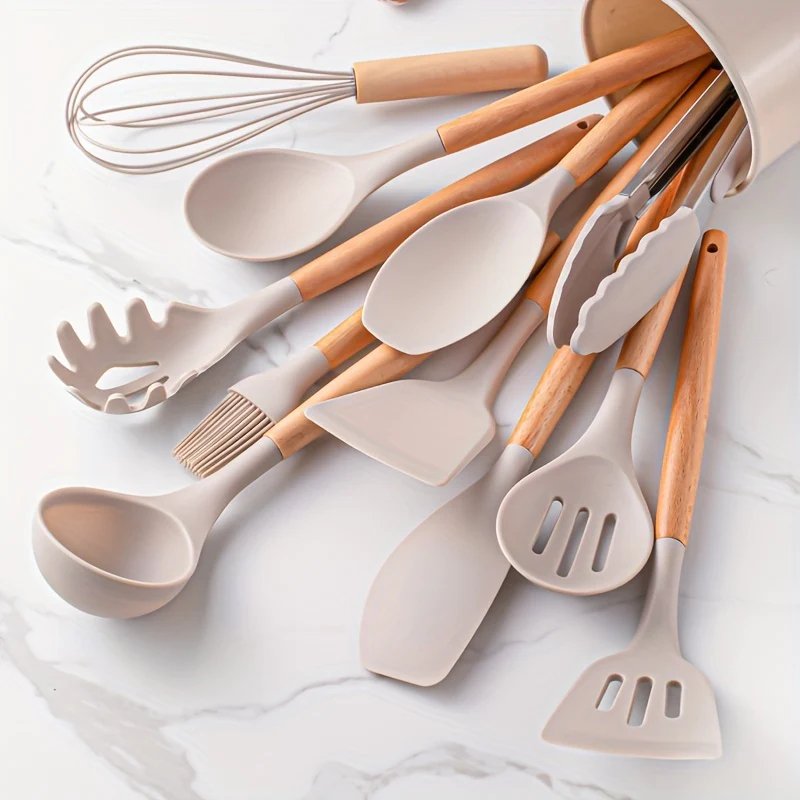 Köksredskap Set Silikon Non-Stick Matlagningsverktyg