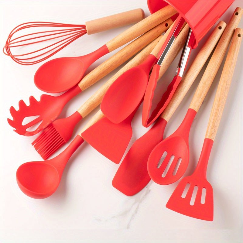 Köksredskap Set Silikon Non-Stick Matlagningsverktyg