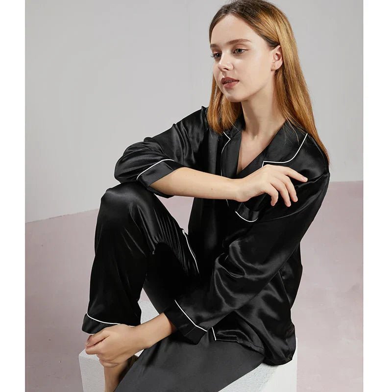SilkDream Set – 100% Polyester Satin Pyjamas för lyxig sömn