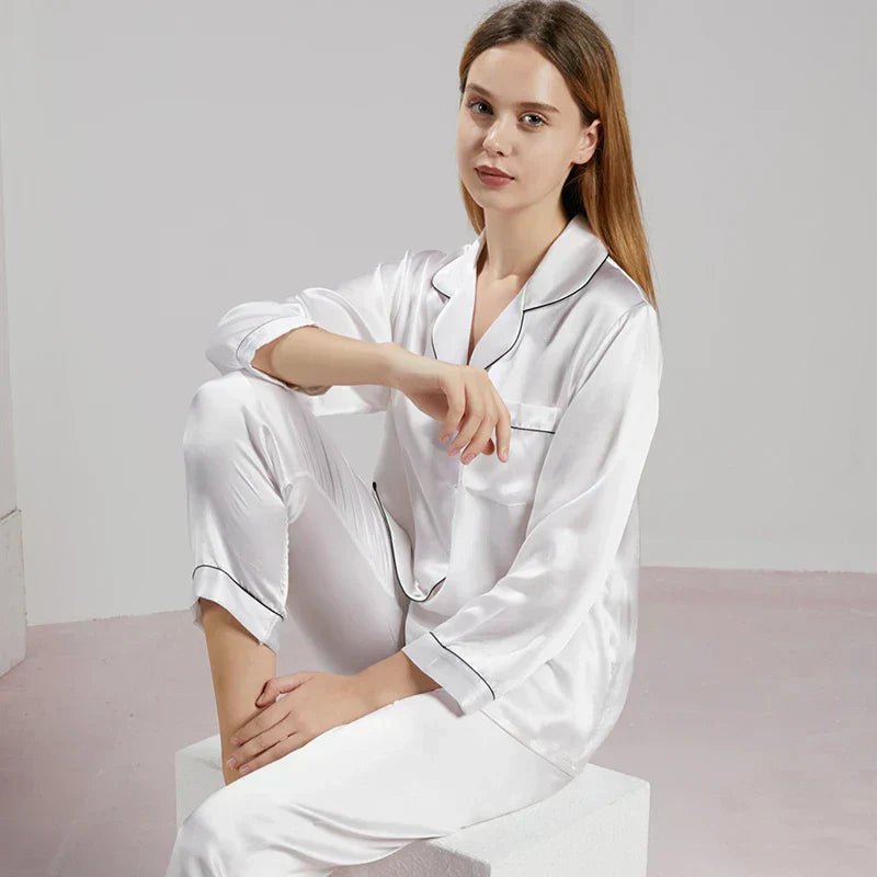 SilkDream Set – 100% Polyester Satin Pyjamas för lyxig sömn