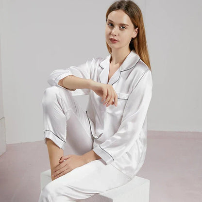 SilkDream Set – 100% Polyester Satin Pyjamas för lyxig sömn