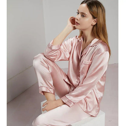 SilkDream Set – 100% Polyester Satin Pyjamas för lyxig sömn