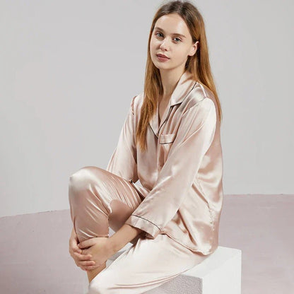 SilkDream Set – 100% Polyester Satin Pyjamas för lyxig sömn