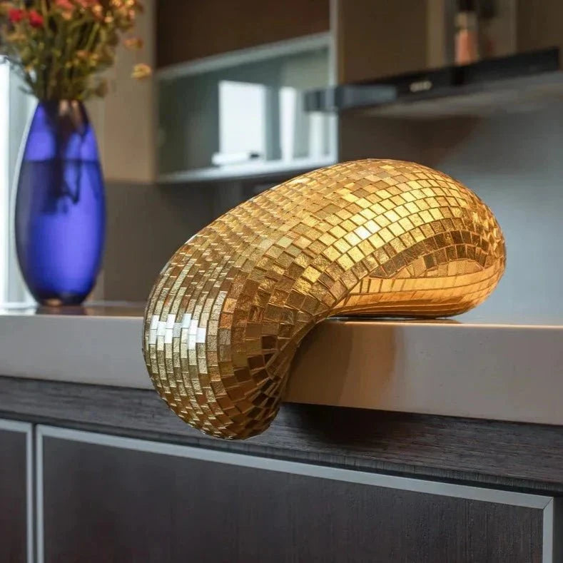 Smältande Diskokula Dekoration - Metall Abstrakt Skulptur