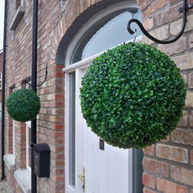 Royallure Belyst Boxwood Topiary Bollar – UV-beständig Konstgjord Grönska för Trädgårdar, Bröllop & Utomhusdekoration