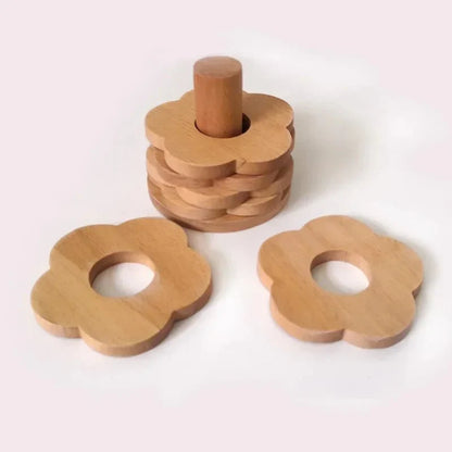 Sex Dela Valnöt Underlägg Set - Miljövänlig Trästil