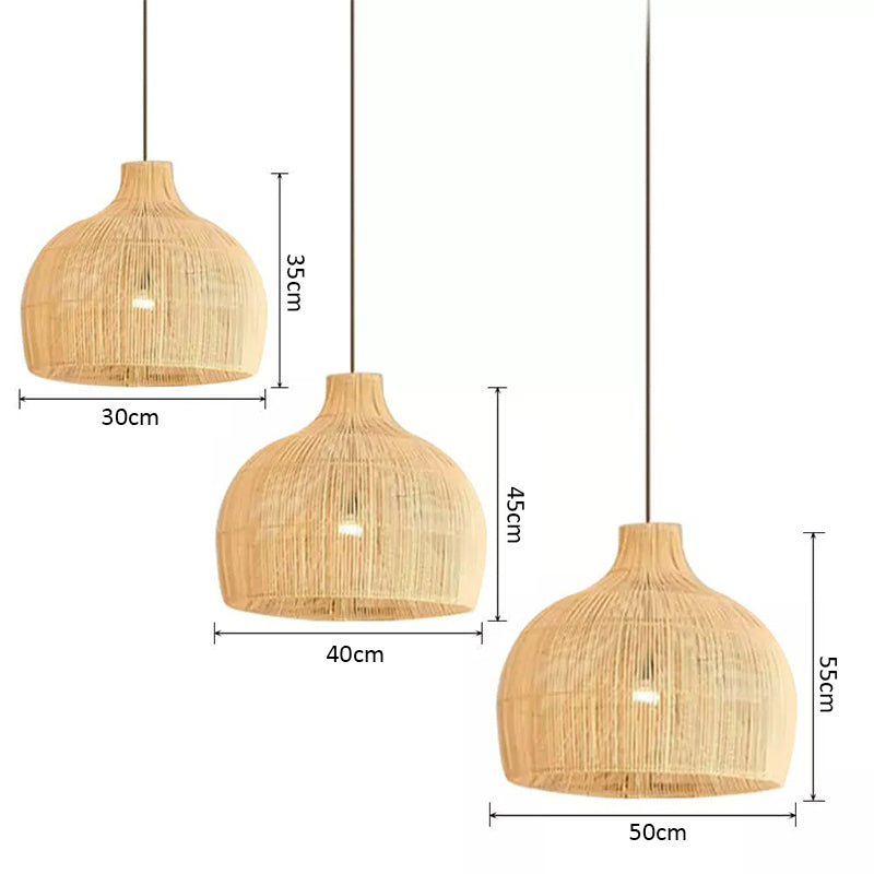 Boho Korg Lampkåpor Handvävd Kökö Förstahand Hänglampa