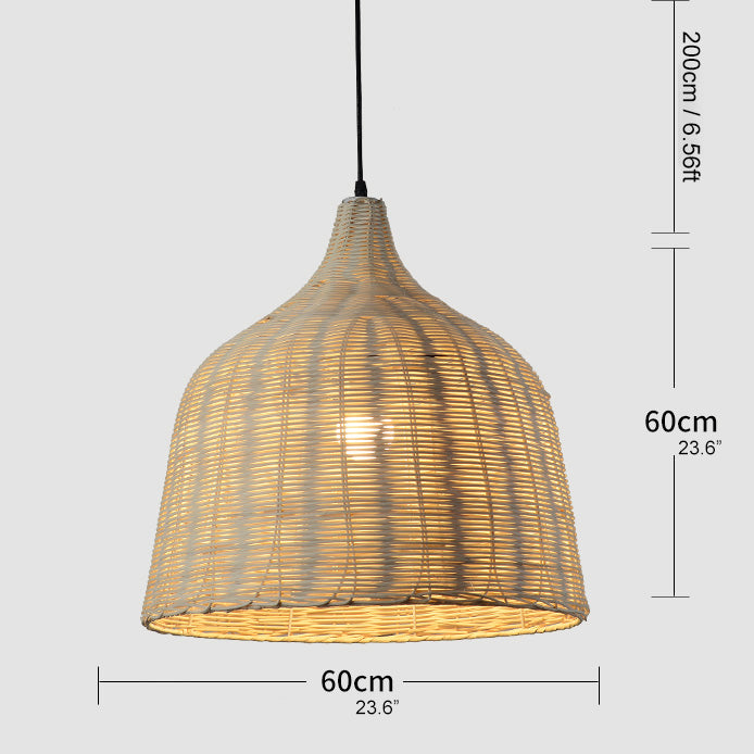Bambu Rotang Korg Hänglampa för Kök
