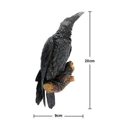 ShadowRaven - Realistisk dekorativ kråka med detaljeret design til hjem og have