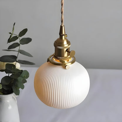 HarmonyGlow Light - Vintage-keramisk-glas-hänglampa