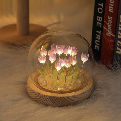 Tulp nattlampa LED