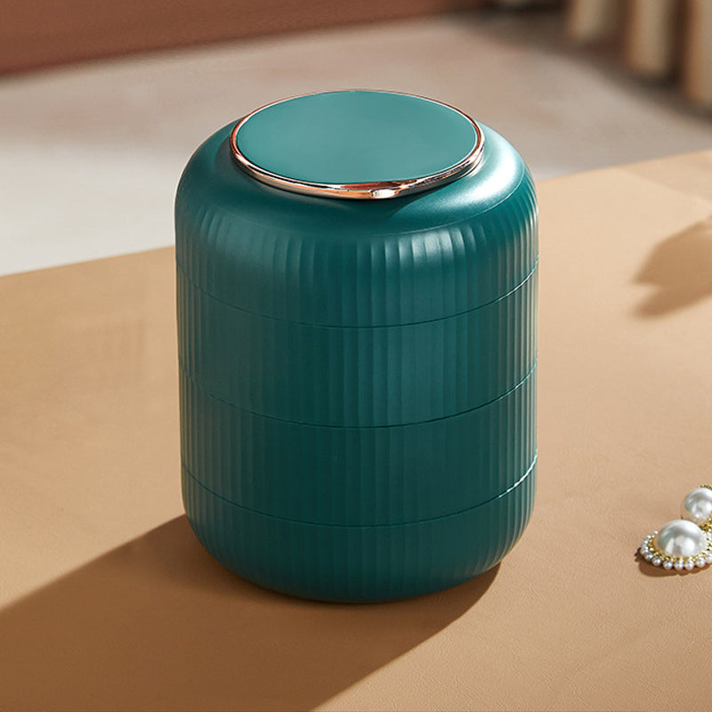 Carvallo – Stapelbar smyckeshållare med flera lager med kompakt spegel och elegant design