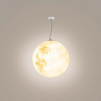 Guld Hängande Lampa – Måninspirerad Form