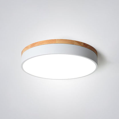 Lumière Moderne Taklampa - Vit Grå Metall och Trä för Sovrum och Vardagsrum