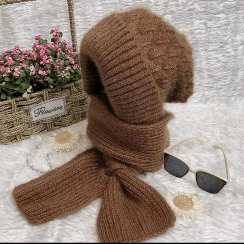 Carvallo | ScarfBeanie - Damensjal och Beanie-hatt i ett