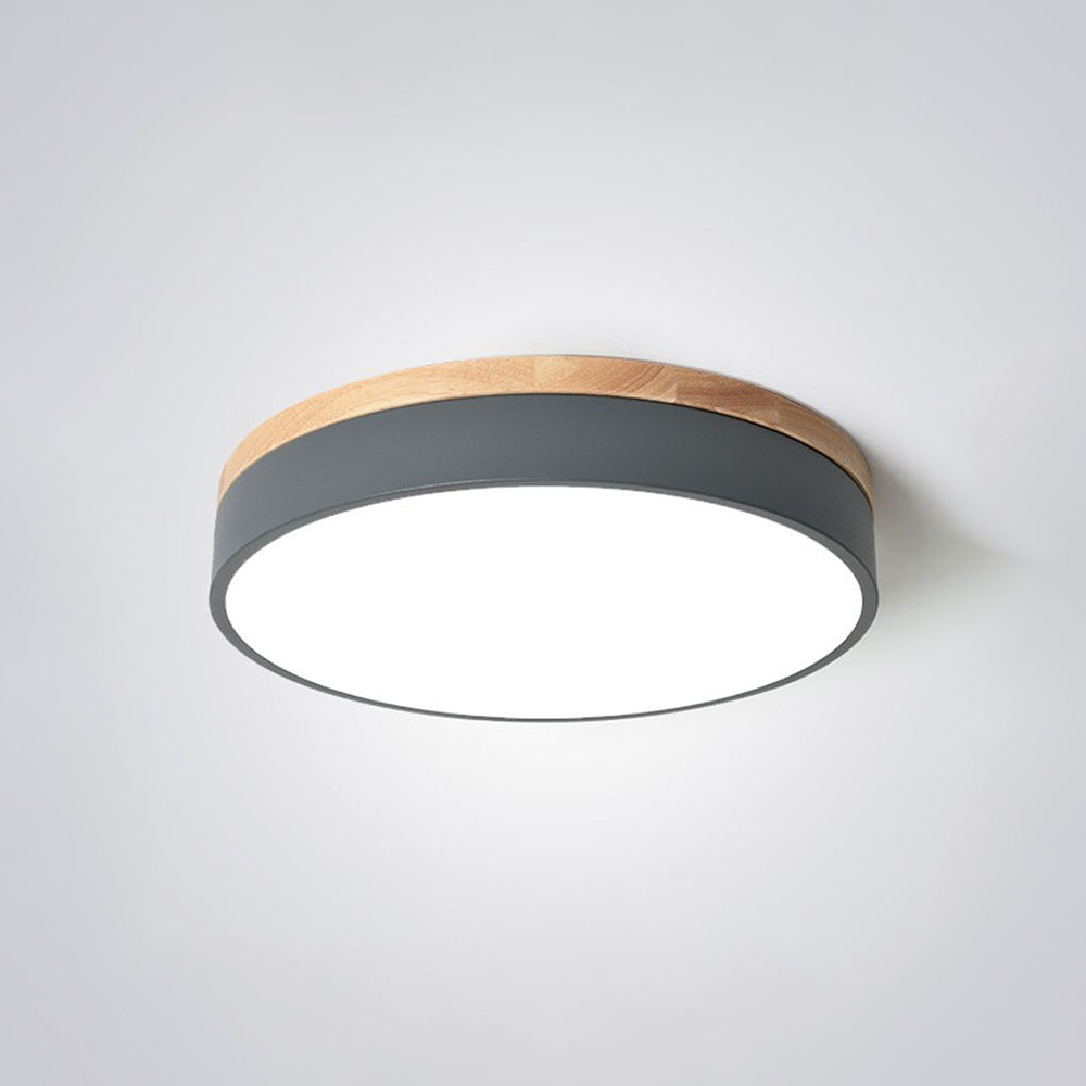 Lumière Moderne Taklampa - Vit Grå Metall och Trä för Sovrum och Vardagsrum