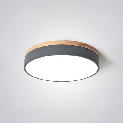 Lumière Moderne Taklampa - Vit Grå Metall och Trä för Sovrum och Vardagsrum
