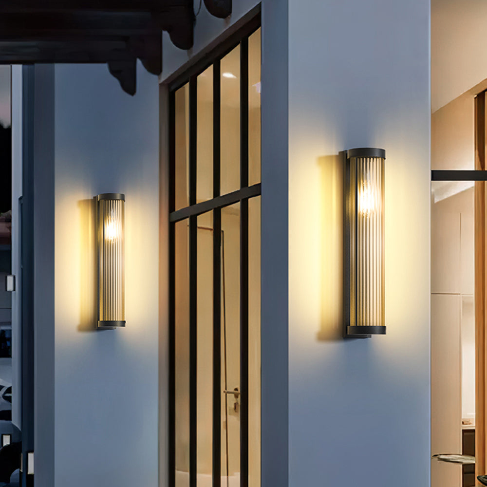 Utomhus Glas Vägglampa Modern Metall Design