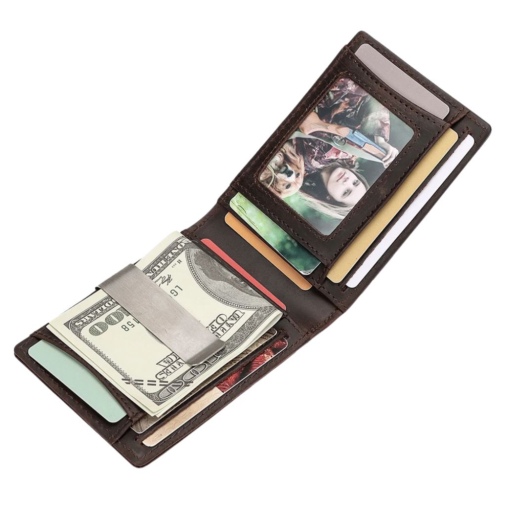 Läderplånbok RFID Slim Kortfodral Pouch