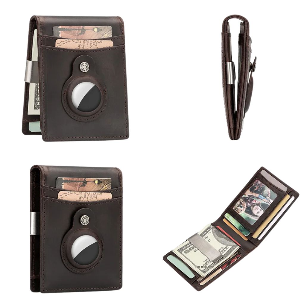 Läderplånbok RFID Slim Kortfodral Pouch