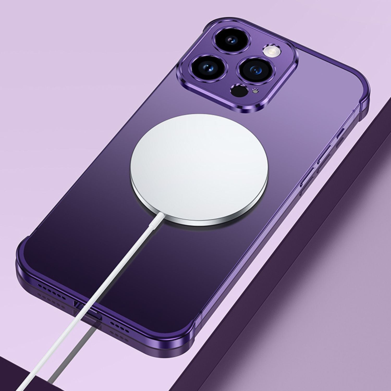 Mobilskal Minimalistisk Slim Skyddande Metallfack