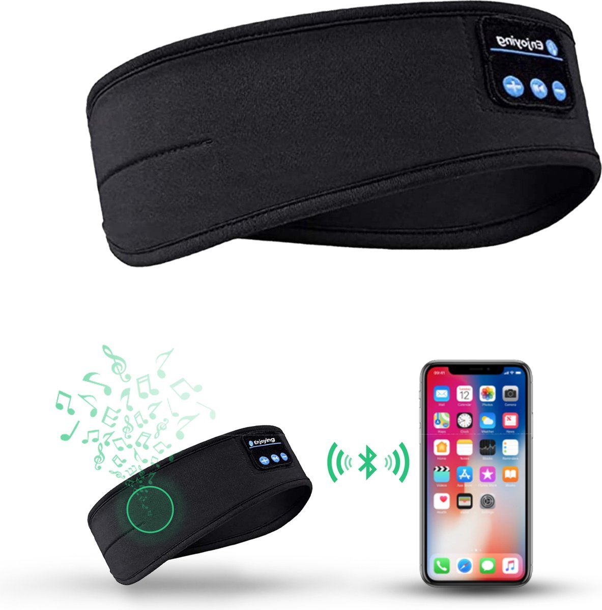 SleepWave Smart Bluetooth sömnmask - Djup avslappning med musik &amp; ljudterapi