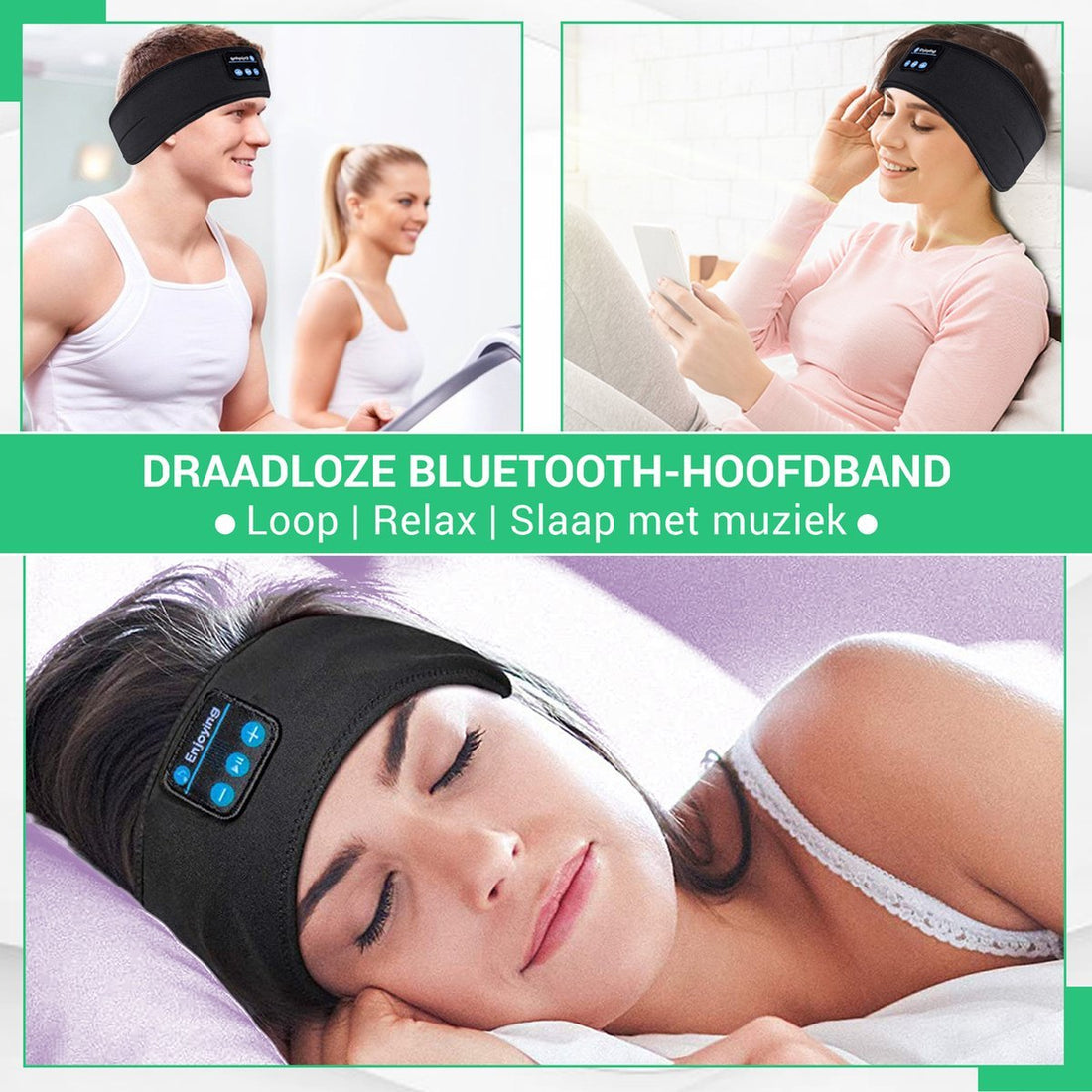 SleepWave Smart Bluetooth sömnmask - Djup avslappning med musik &amp; ljudterapi