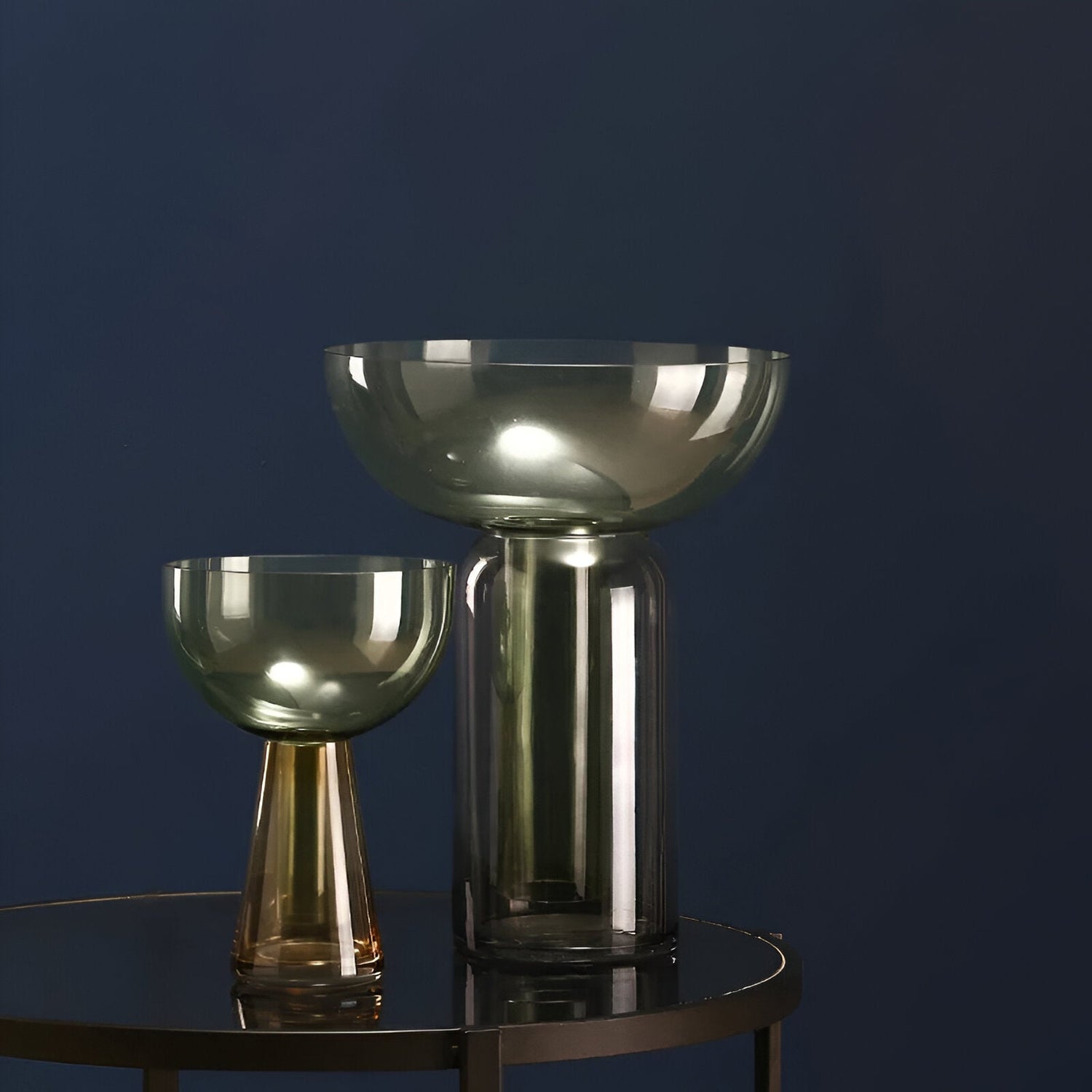 Liten glas hydroponisk vas för modern borddekoration