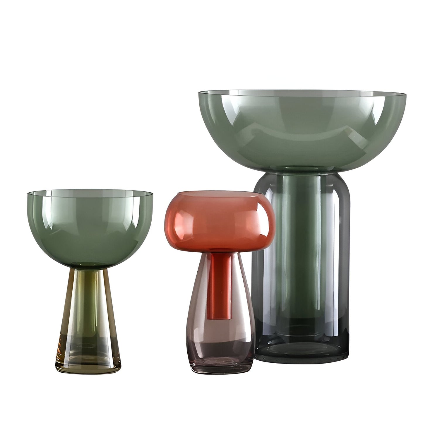 Liten glas hydroponisk vas för modern borddekoration