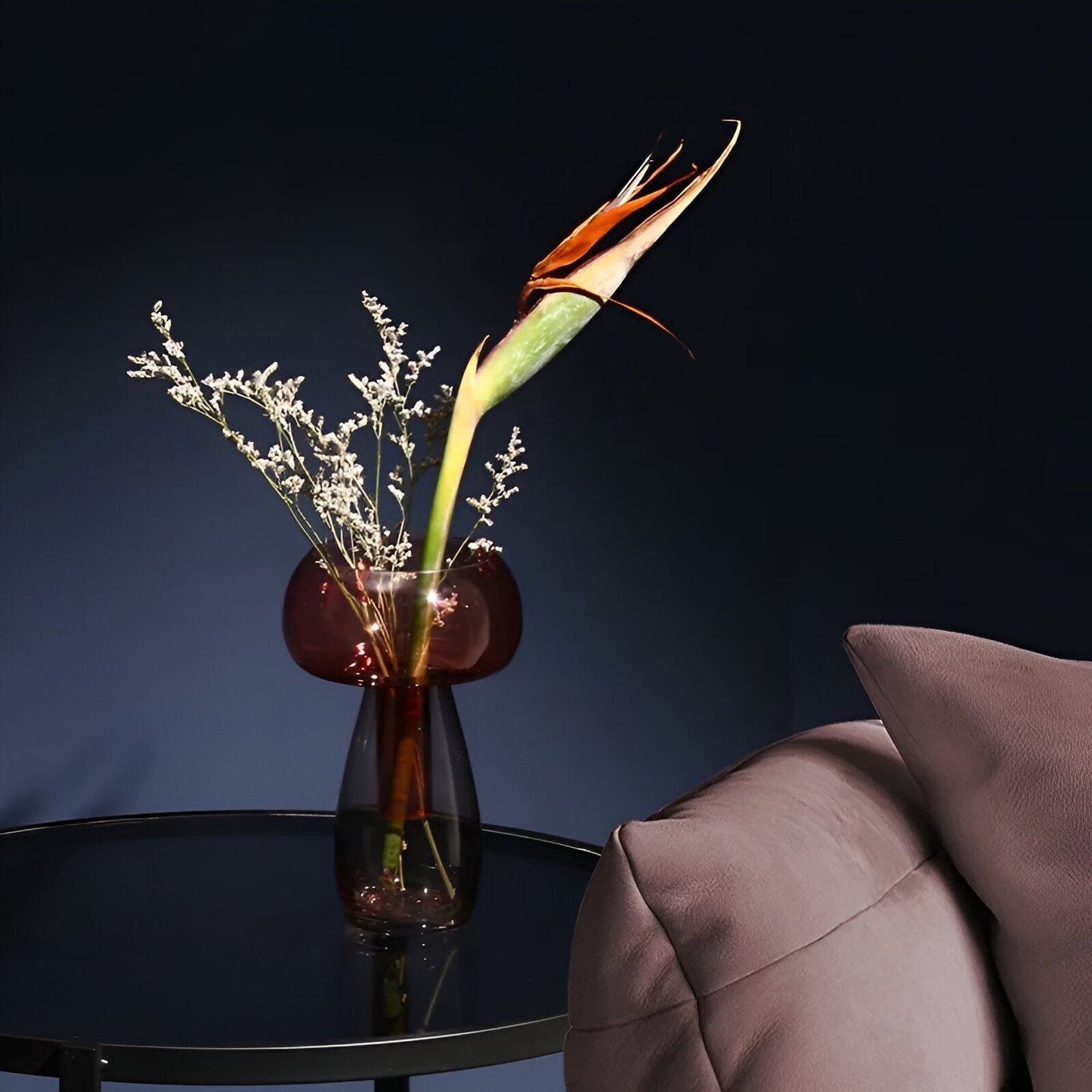 Liten glas hydroponisk vas för modern borddekoration