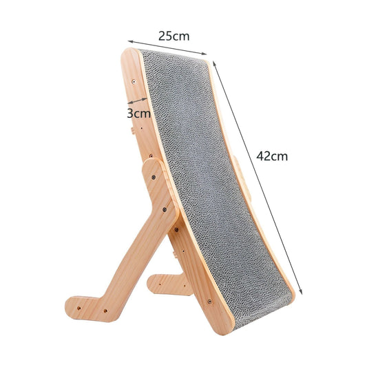 PurrPlay Bräda - Multifunktionell Avtagbar Katt Klösbräda gjord av Trä