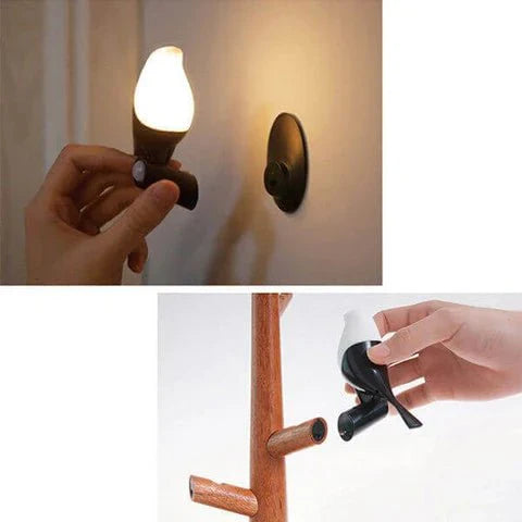 LED Bordlampa Trä Sensor Nattlampa