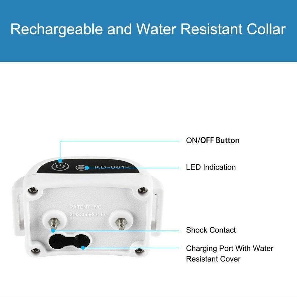 Hundstängsel trådlöst vattentåligt träningshalsbandsystem