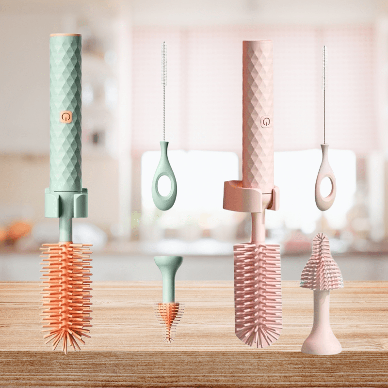 SPINBRITE – Elektrisk silikonflaskborste för enkel, hygienisk rengöring