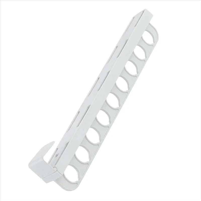 SmartGlide Utdragshylla - Platsbesparande garderobsorganisatör för byxor, halsdukar, slipsar - Enkelt glidande system - Stilren och modern design