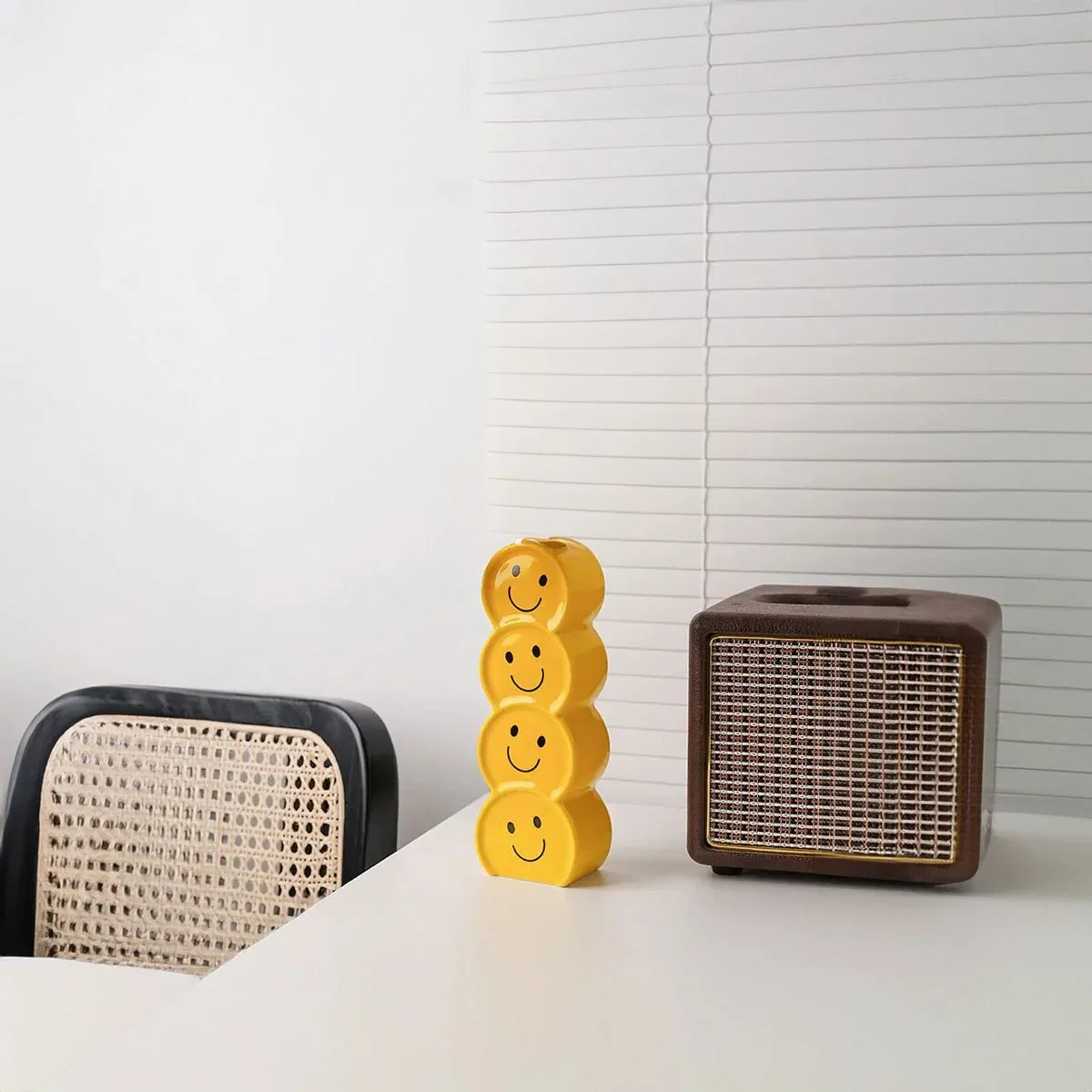 Leende Ansikten Keramisk Vas Set med Modern Design