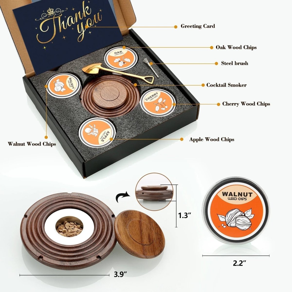 SMOKETAIL KIT - Cocktail-rökare-set för whiskey- och bourbonälskare