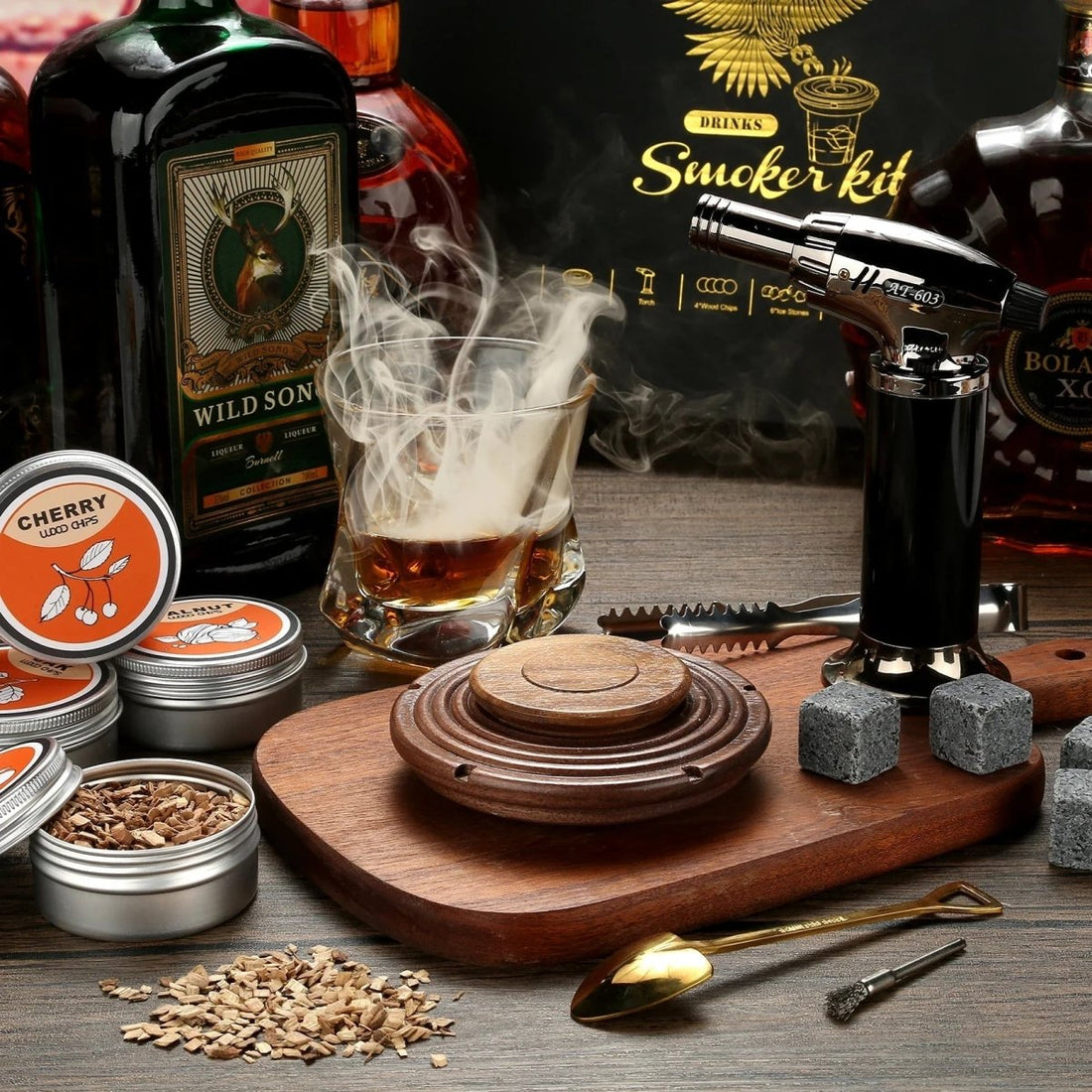 SMOKETAIL KIT - Cocktail-rökare-set för whiskey- och bourbonälskare
