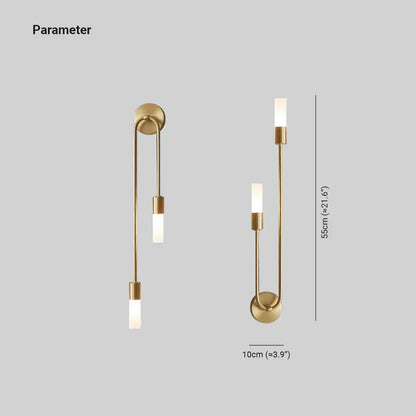 Vägglampa Guld LED Modern Sänglampa