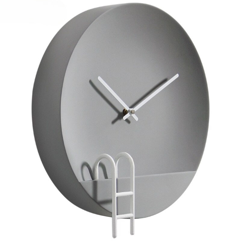 Modern cementväggklocka grå