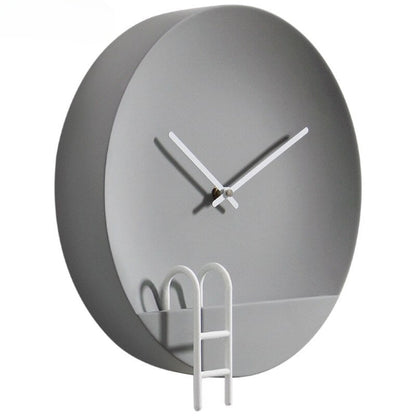 Modern cementväggklocka grå