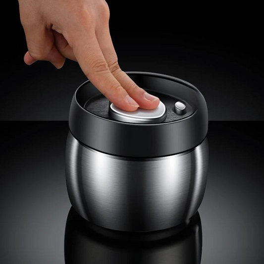 Royallure Vakuumförseglad Kaffe-böna Förvaringsbehållare 304 Rostfritt Stål Burk