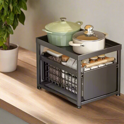 Royallure Utdragbar Köksskåp Förvaringsställ 1/2 Lager Utdragbar Organisator