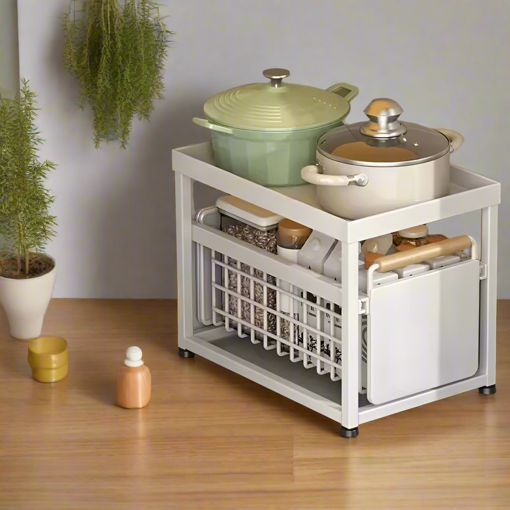 Royallure Utdragbar Köksskåp Förvaringsställ 1/2 Lager Utdragbar Organisator